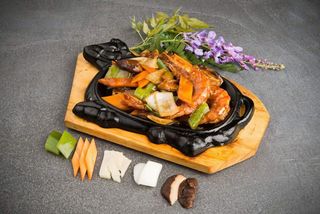 S35 Gamberoni con Verdure sulla Piastra