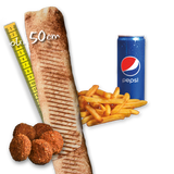 Rollo Wegetariańskie (mega), frytki, Pepsi 0.33l