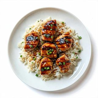 Pollo all'aceto balsamico con riso pilaf
