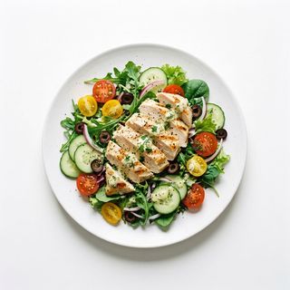 308.Салата с пилешко 350г