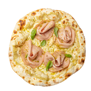 Pizza Mortadella e pistacchio