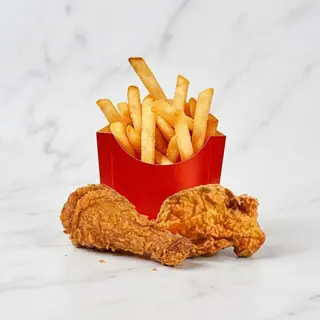 Chicken Thigh with Drumstick and French Fries