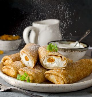 Clătite cu brânză la cuptor