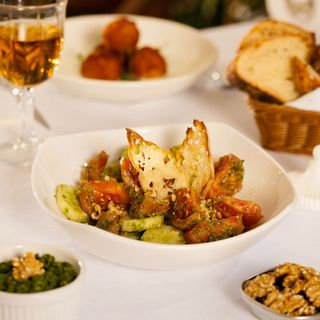 კიტრი პომიდვრის სალათა მეგრულად