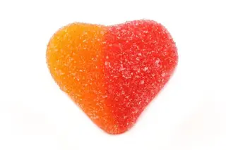 Cuore pesca zuccherato