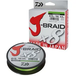  DAIWA J-BRAID X8 CHARTREUSE 006MM/4,0KG/150M