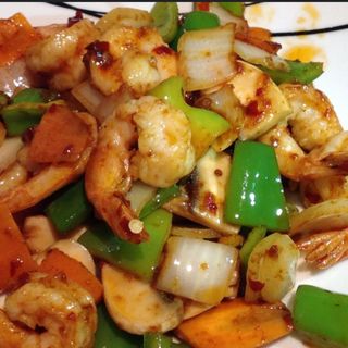 Gambas Con Salsa Picante