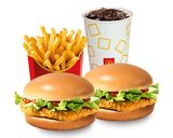 Dva Chickenburgera pikant obrok