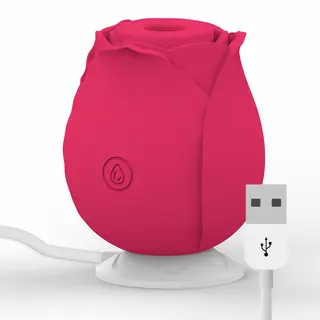 Rose Rojo Succionador De Clítoris Recargable