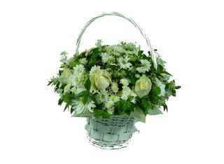 Кошница в бяло