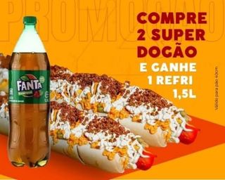2 Super Dogão + Refri 1,5L