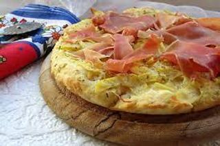 Focaccia con prosciutto cotto