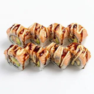 Uramaki De Salmón Flambeado (8 Pzas.)