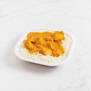 Chicken curry con riso bianco