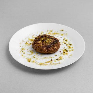 Polpetta di cavallo con Philadelphia e pistacchio piatto