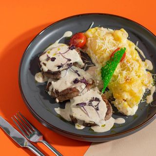 Медальон с картофельным гратеном