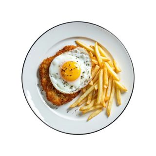 Milanesa de pollo a caballo
