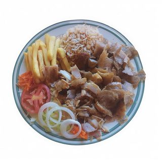 Plato pequeño döner kebab