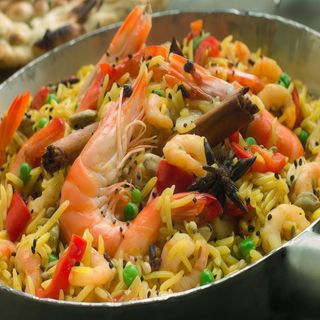Langostinos Biryani Con Curry
