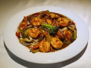 Gambas Con Bambú Y Setas Chinas