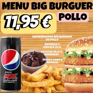 Menú BIG BURGUER de pollo