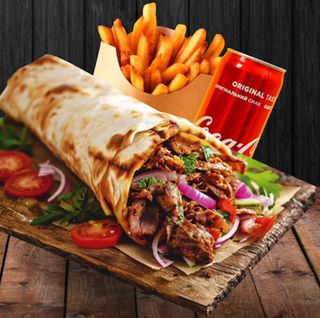 Menú durum kebab de ternera