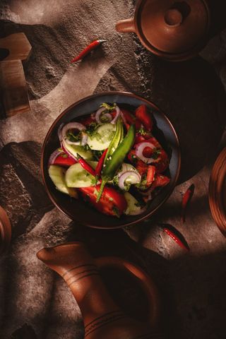 კიტრი-პომიდვრის სალათი