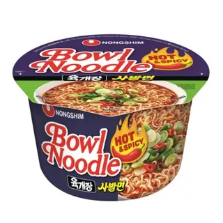 Tazón grande de sopa de fideos instantáneos picantes de Nongshim (100 gr)