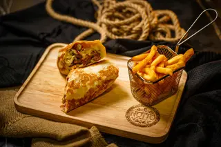 Cheeseburger tortilja