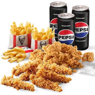 6x Strips + Bites 300g + 3x Frytki + 3x Pepsi Can