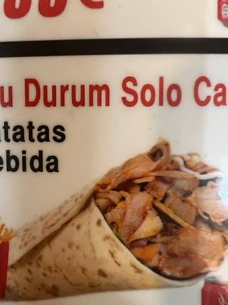 Menú Durum Solo Carne