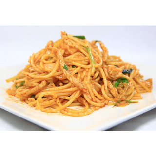 Tallarines con kimchi