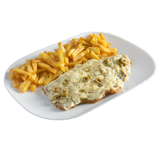 Milanesa De Ternera Fugazzeta Con Patatas Fritas