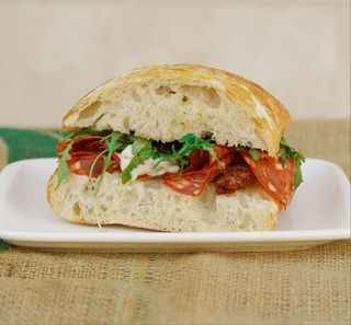 Spianata Calabra și gorgonzola