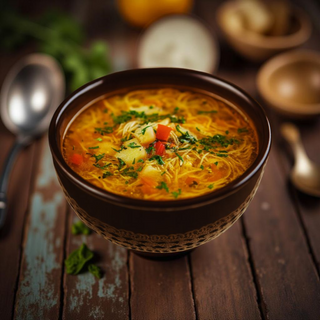 Bors taranesc de gaina cu taitei 400g