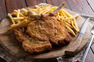 Cotoletta e patatine fritte