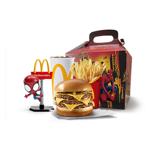 Menu Spider Man Triple Cheeseburger