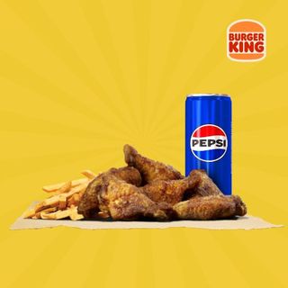 6 Chicken Wings Menu Moyen + Pepsi