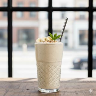 Latte di mandorla, banana e yogurt