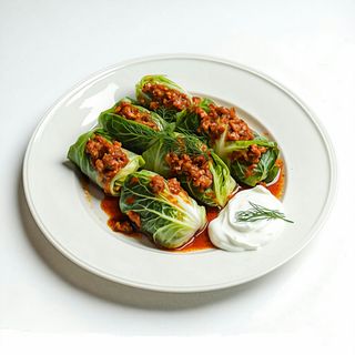 Сарми с прясно зеле и кайма