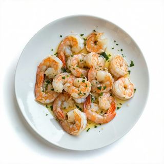 Creveți decorticați în stil mediteranean