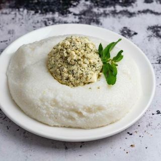 ღომი და ყველი პიტნით