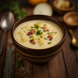 Ciorba de cartofi cu afumatura 400g