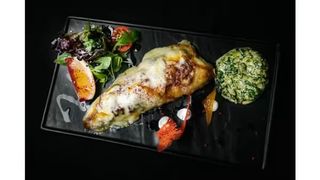 Судак с грибами  