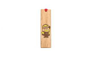 Semn de carte din lemn cu minion