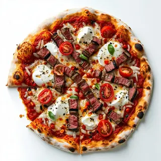 Pizza kebab con bufala