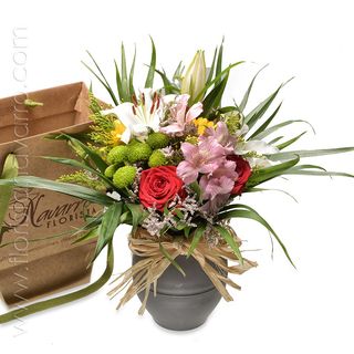 Jarrón mezcla de flores