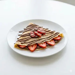 Crepe Con Nutella Y Fresa