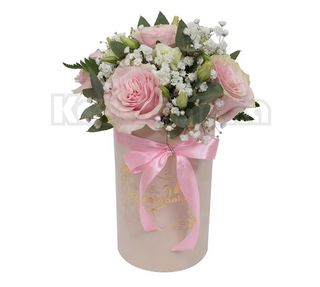 Nežno roze ruže u kutiji (RUK 067)