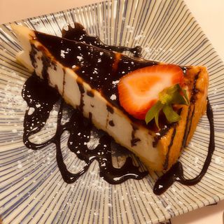 Tarta de queso con chocolate